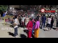 Sit in Protest escalates into heated Argument infront of RIMS Hospital