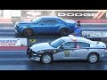 Hellcat vs police car  drag race