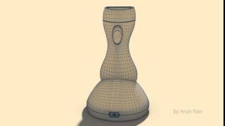 3D Wireframe + Ambient Occlusion of Ladies' Shaver