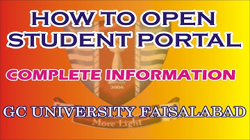 How to Login & Effectively Use GCUF Student Portal | A Complete Overview
