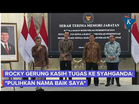 Rocky Gerung: Syahganda’s First Task, Restore My Reputation in Public