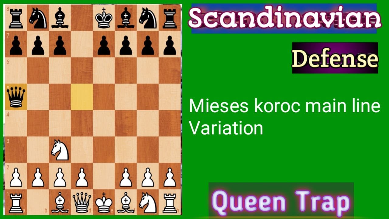 Scandinavian Trap - Chess Traps Part 42 - #chess #chesstok
