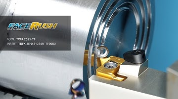 Rigid Clamping, Unique Inserts, Stable Holders, Outperform in Shallow Face Grooving: FACE-RUSH