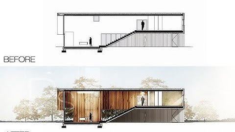 Rendering an architectural section