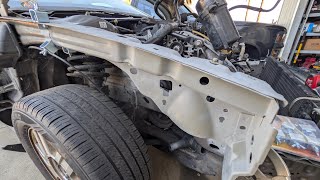 Sable gets in a wreck part 4: Inner fender welded and primed