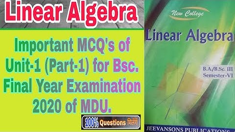 Linear Algebra MCQ