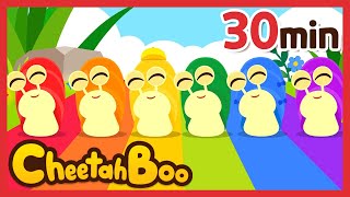 🌈Rainbow Color Songs | Color \u0026 Animal Songs Compilation | Nursery rhymes | #Cheetahboo