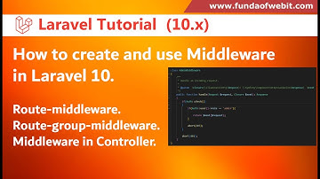 Laravel 10 - How to create and use Middleware in Laravel | Laravel middleware tutorial step by step