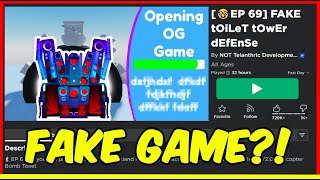 FAKE Toilet Tower Defense DELETED - Was Toilet Tower Defense BANNED on Roblox roblox