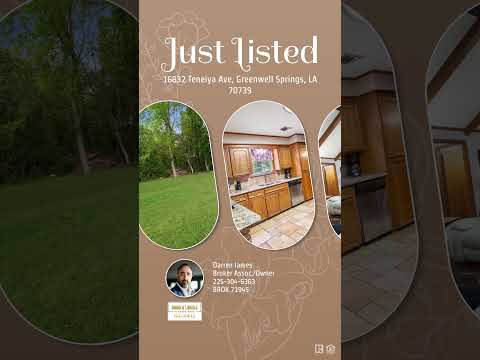16832 Teneiya Ave, Greenwell Springs, LA home video tour