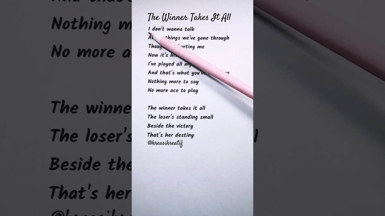 Learn English with ABBA’s “The Winner Takes It All” – Heartfelt and Powerful