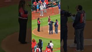 MLB Star Spangled Banner @Dodgers @nationals Stephanie Jacques baseball mlb cowboycarter