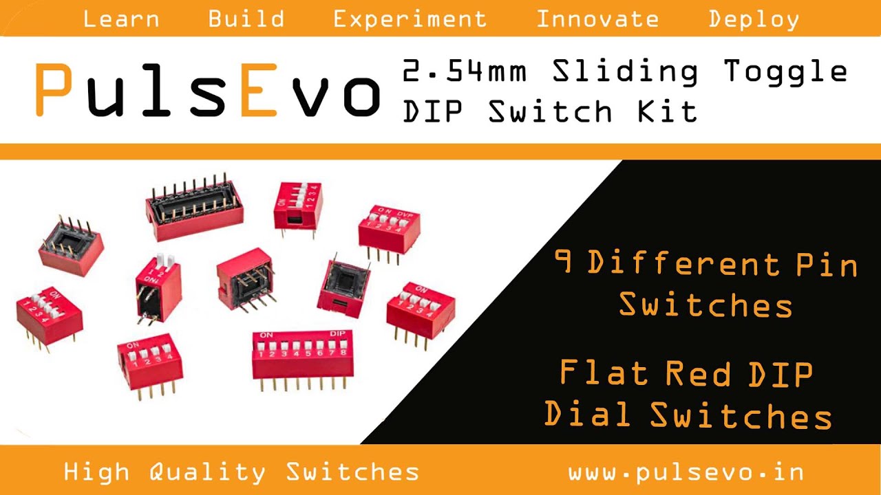 PulsEvo 2 54mm Sliding Toggle DIP Switch Kit 45PCS 9 Different Position ...