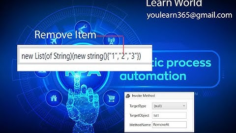 Remove list item from list using invoke method activity