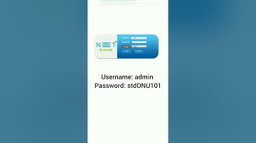 netlink modem configuration login username: admin password: stdONU101