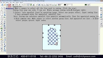 Richpeace garment pattern software Auto arrange sewing order (V9)