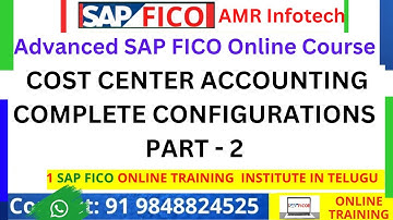 CONTROLLING COST CENTER ACCOUNTING COMPLETE CONFIGURATIONS CO PART 2