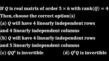 University of Southern California || rank of matrix and its transpose