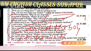 Indirect Assertive Sentence  Excercise 5 A From Excellent Book Class 12 solved by Ramesh Sir