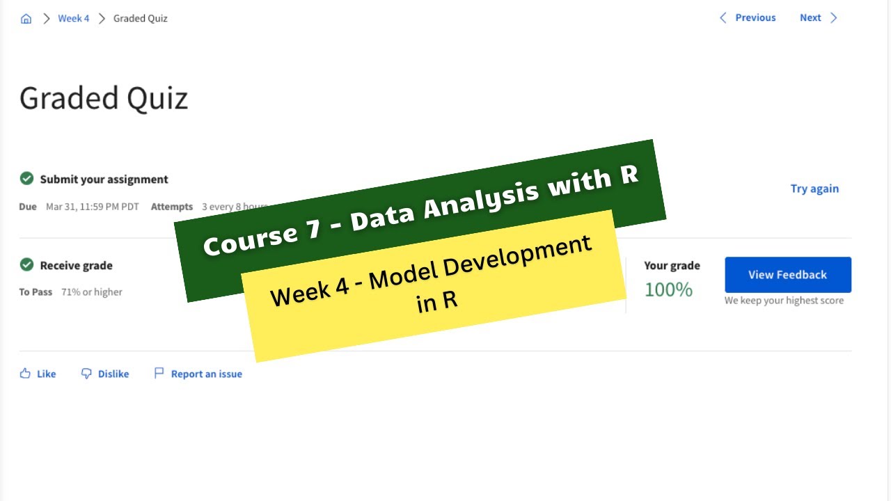 data analysis with r coursera week 4 quiz answers || IBM ...