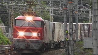EF510-3号機牽引 遅4096レ 山崎~島本間にて 2012-8/30