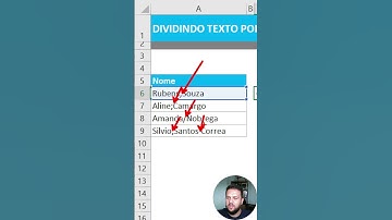 Como dividir texto por delimitador diferente | Dicas de Excel #SHORTS
