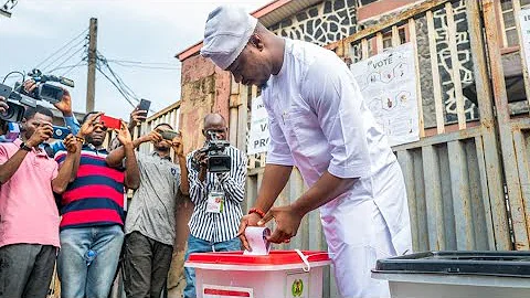 Lagos Election: Moments Peter Obi, LP Candidate, GRV Arrives Polling Unit in Ikeja To Cast His Vote