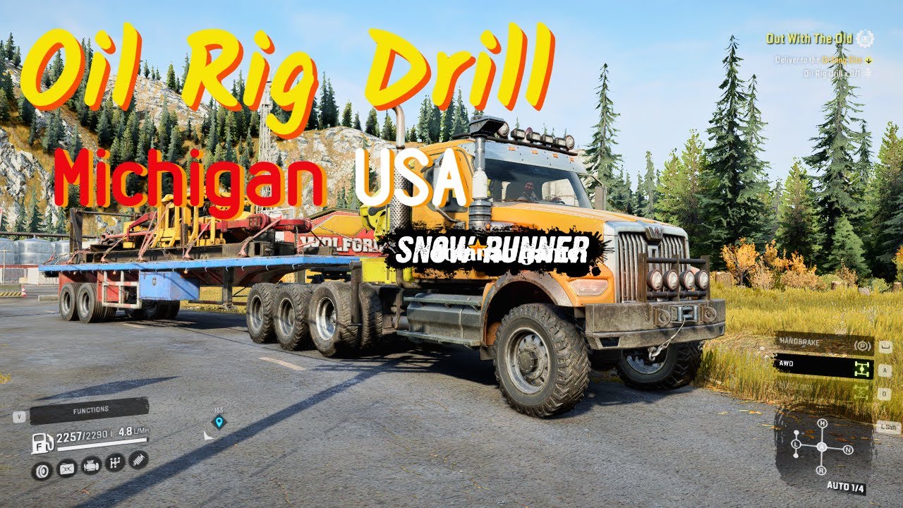 Delivering oil rig drill to the drilling site || deliver to Black River ...