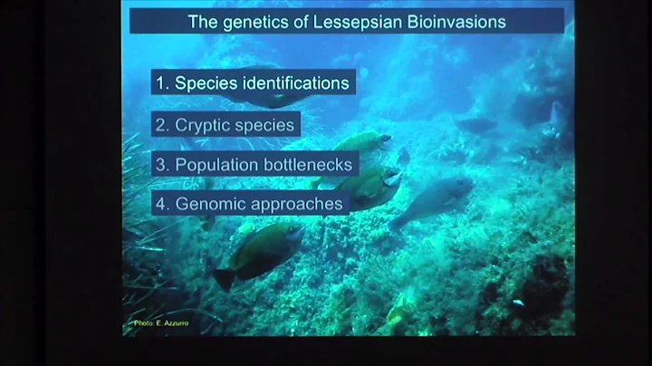Dr. Giacomo Bernardi presents: "The genetics of Lessepsian bioinvasions"