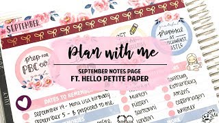 Plan With Me - September Notes Ft. Hello Pee Paper