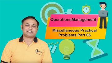Miscellaneous Practical Problems Part 05 - Capacity Planning - Operations Management CMA Inter