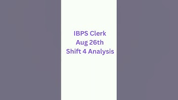 IBPS clerk 2023 Prelims Aug 26th Shift 4 Analysis #ibpsclerk #prelims #shorts