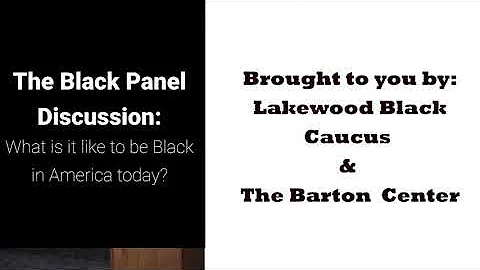 Black Panel Discussion: What's it like being black...