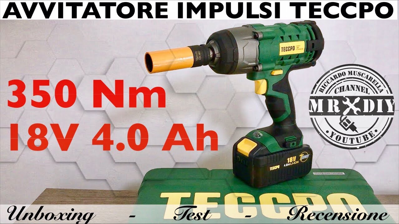 1//2 Mandrino 13mm Regolabile in 3 Posizioni Motore Brushless Avvitatore ad Impulsi 3 Velocit/à 0-1500-1800-2200RM 4,0Ah Batteria Valigetta Rigida 350Nm Avvitatore a Impulsi a Batteria 18V