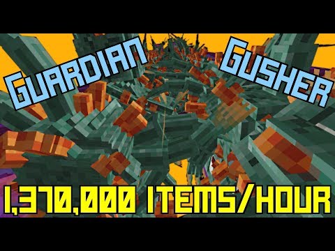 Guardian Gusher! (1,370,000 items/hr) | Minecraft