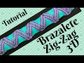 Brazalete ZigZag 3D TUTORIAL Paso a Paso - English Subtitles