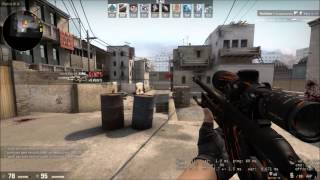 CS:GO Random deathmatch gameplay - Dust2 (11X killstreak SSG08 + P250)