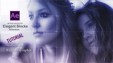 Elegant Grid Blocks Slideshow in After Effects Tutorial
