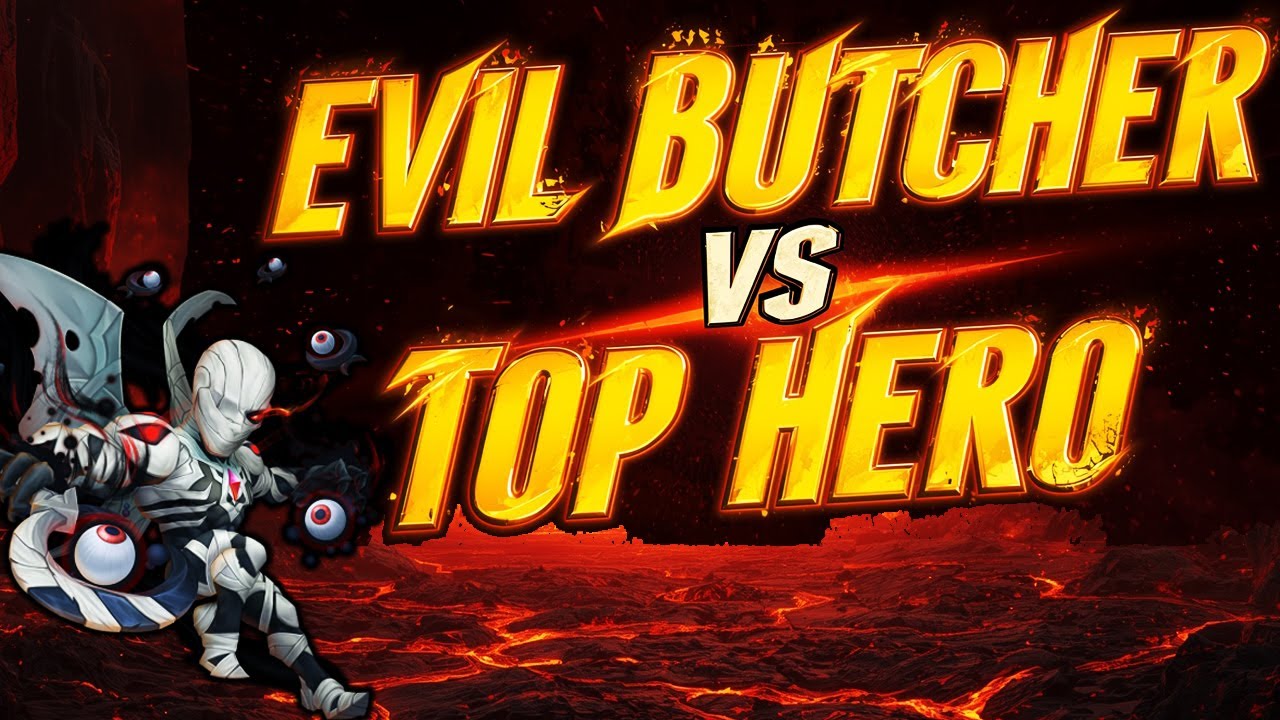 EVIL BUTCHER VS TOP HERO - CASTLE CLASH