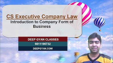 Latest Updates CS Executive Company Law Video Lectures - Introduction. See description 4 free Notes.