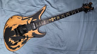 Schecter Synyster Custom S Distressed Satin Black Unboxing