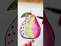 Груша с узорами. Pear with patterns. #рисуемкрасками