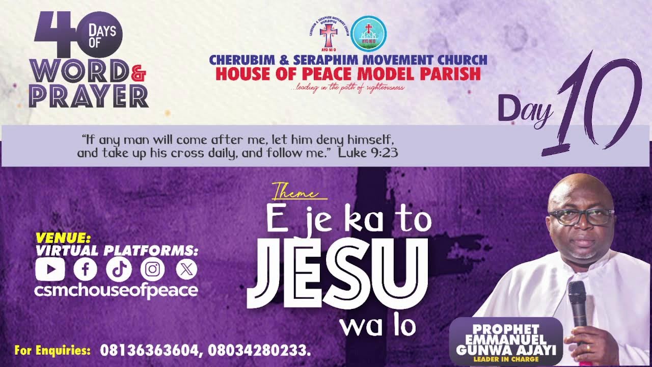 DAY 10   ||   40 DAYS OF WORD & PRAYER   ||    27TH FEBRUARY, 2026