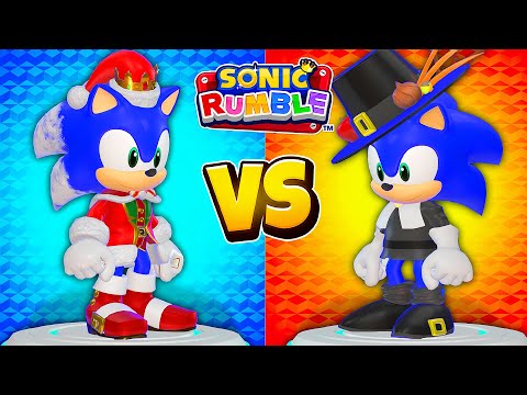 CHRISTMAS vs THANKSGIVING in SONIC RUMBLE!