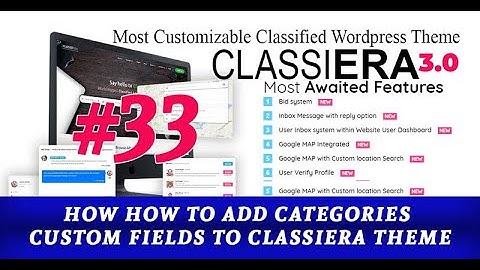 HOW TO ADD CATEGORIES CUSTOM FIELDS TO CLASSIERA THEME