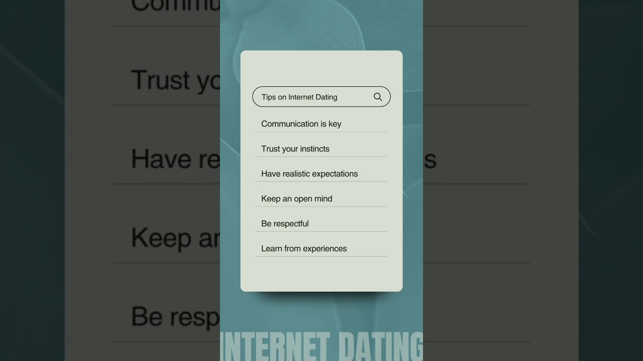 Tips in Internet Dating!! 