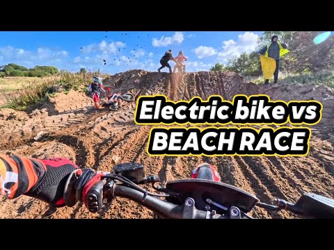 Racing an ELECTRIC bike in a Beach Race: it went WRONG!