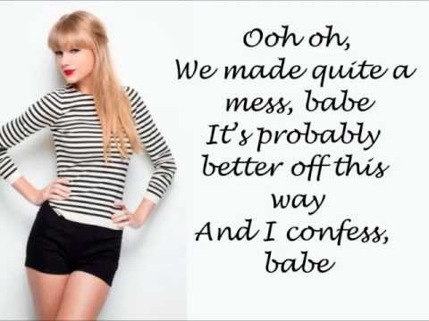 Taylor Swift - I Almost Do (Lyrics On Screen) [HD]