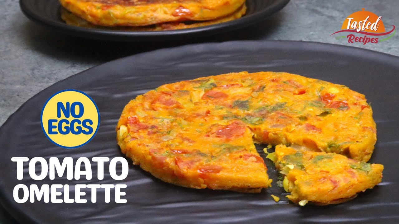 Tomato Omelette Recipe - वेज आमलेट - Veg Masala Omelette by TastedRecipes | Tasted Recipes