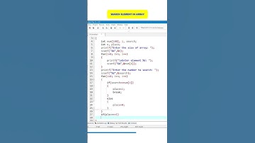 C Search elements in array #fyp #shorts #c #cpp #cprogramming #fypシ #viral #reels #programming #fyr